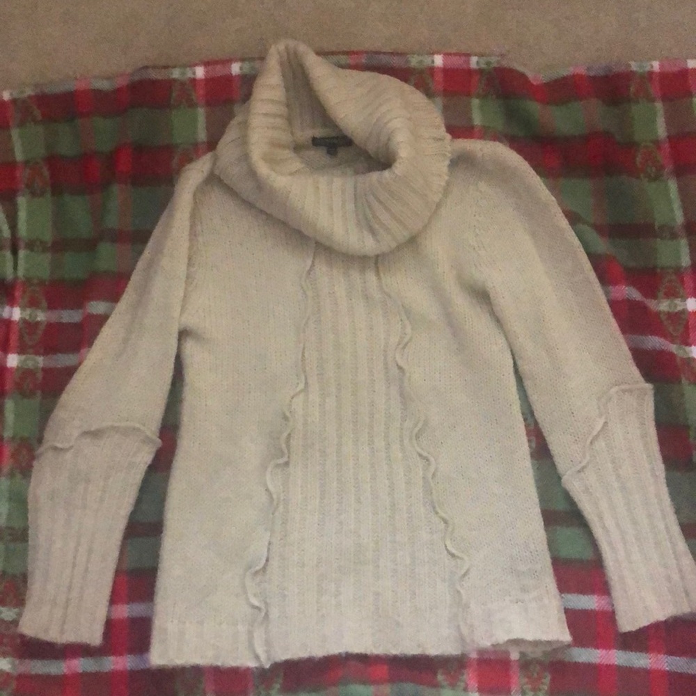 Beautiful cowl neck wool blend sweater